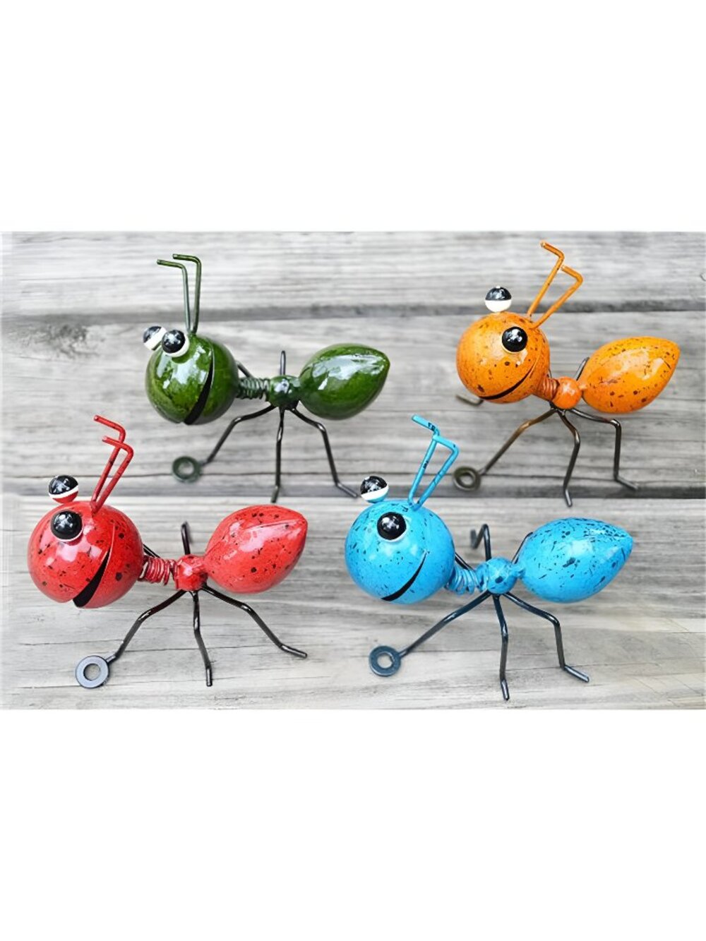 5 Metal Ant Garden Decor Set of 4 Colorful Outdoor Garden Art Wall Sculpture